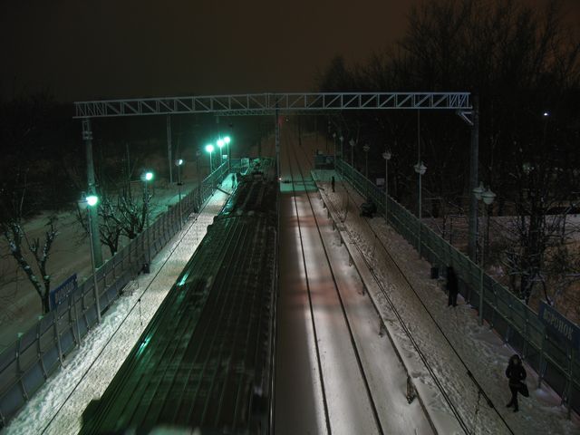 Прибытие электропоезда из Москвы